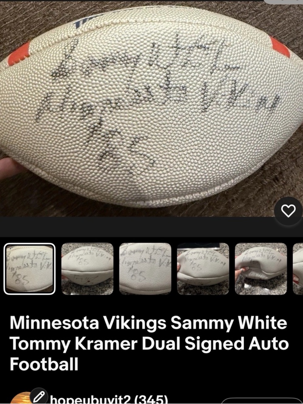 Silver Autographed Football with Black Ink Signature